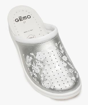 Sabots confort femme dessus perforé et métallisé vue5 - GEMO (CONFORT) - GEMO