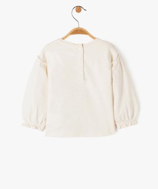 Tee-shirt bébé fille à manches longues fantaisie et broderie - LuluCastagnette vue4 - LULUCASTAGNETTE - GEMO