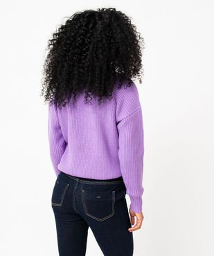 Pull en grosse maille à col rond femme vue3 - GEMO(FEMME PAP) - GEMO