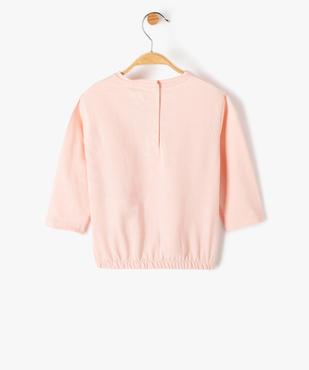 Tee-shirt bébé fille à manches 3/4 et taille élastiquée vue5 - GEMO(BEBE DEBT) - GEMO
