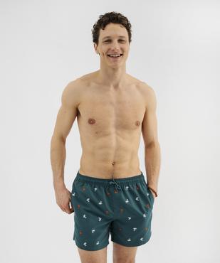 Short de bain à petits motifs brodés homme vue1 - GEMO 4G HOMME - GEMO