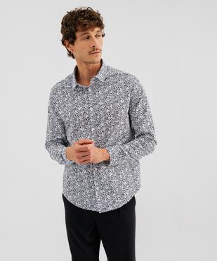 Chemise en coton imprimée homme vue1 - GEMO (HOMME) - GEMO