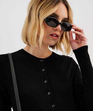 Gilet à col rond en maille fine femme vue2 - GEMO 4G FEMME - GEMO