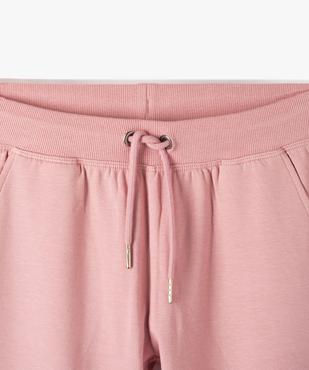 Pantalon de jogging avec intérieur molletonné fille vue2 - GEMO 4G FILLE - GEMO