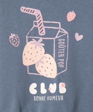 Sweat molletonné avec motifs bébé fille vue2 - GEMO 4G BEBE - GEMO