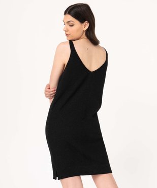 Robe courte en maille pailletée à bretelles femme vue3 - GEMO(FEMME PAP) - GEMO