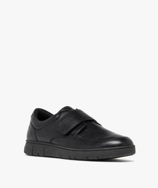 Mocassins homme confort en cuir et à scratch - Pierre Cardin Diffusion vue3 - PIERRE CARDIN CONFORT - GEMO