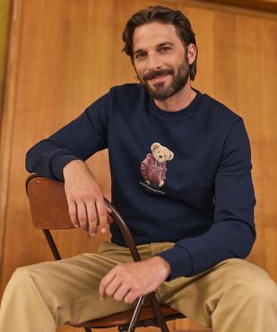 Sweat avec motif ourson homme - LuluCastagnette vue1 - LULU CASTAGNETTE G4G D - GEMO