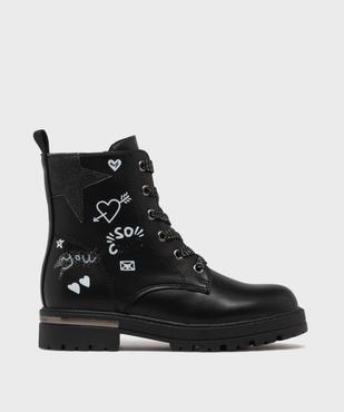 Bottines avec inscriptions et touches pailletées fille - Lovely Wings vue1 - LOVELY WINGS GEMO FOR GOOD - GEMO