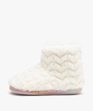 Chaussons bottillons en maille peluche fille vue3 - GEMO (ENFANT) - GEMO