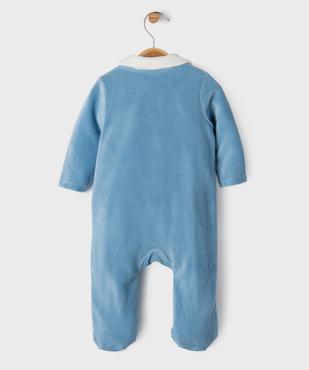 Pyjama en velours ouverture devant bébé garçon - LuluCastagnette vue4 - LULU CASTAGNETTE GEMO FOR GOOD - GEMO