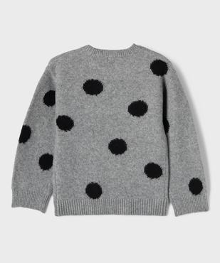 Pull à col rond à motifs fille vue3 - GEMO (ENFANT) - GEMO