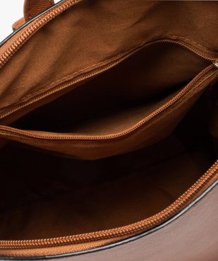 Sac à dos femme texturé à zip vue3 - GEMO (ACCESS) - GEMO