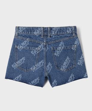 Short en jean avec inscriptions et marques d’usure fille - Camps United vue3 - CAMPS - GEMO