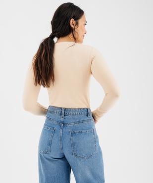 Tee-shirt nuit manches longues femme vue3 - GEMO(HOMWR FEM) - GEMO