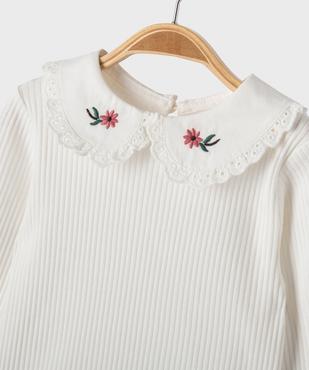 Tee-shirt col claudine uni bébé vue2 - GEMO 4G BEBE - GEMO