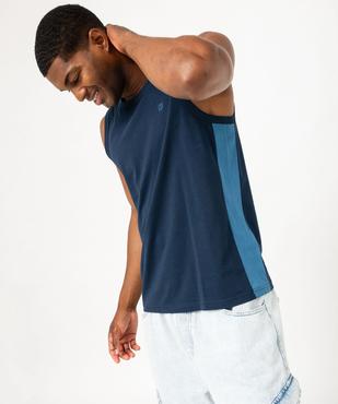 Débardeur en coton à col rond et inscription homme vue1 - GEMO (HOMME) - GEMO