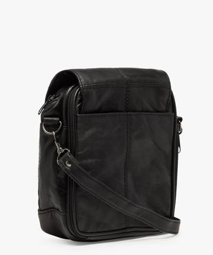 Pochette homme avec dessus cuir et bandoulière vue2 - GEMO (ACCESS) - GEMO