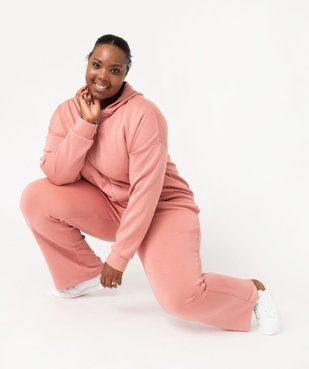 Pantalon en maille avec ceinture élastique femme grande taille vue1 - GEMO(FEMME PAP) - GEMO