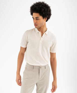Polo à manches courtes en maille piquée homme vue1 - GEMO 4G HOMME - GEMO