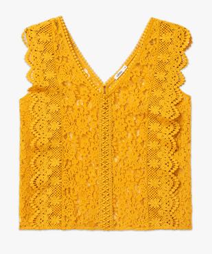 Blouse sans manches encolure V en dentelle et crochet femme vue4 - GEMO(FEMME PAP) - GEMO