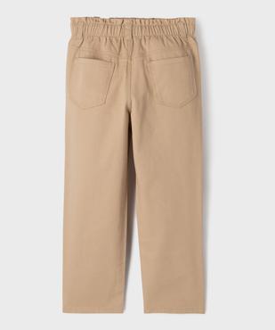 Pantalon denim coloré coupe slouchy à taille ajustable fille vue6 - GEMO (ENFANT) - GEMO