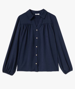 Chemise unie à manches longues femme vue4 - GEMO(FEMME PAP) - GEMO