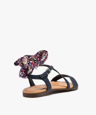 Sandales femme à talon plat et bride foulard vue4 - GEMO (CASUAL) - GEMO