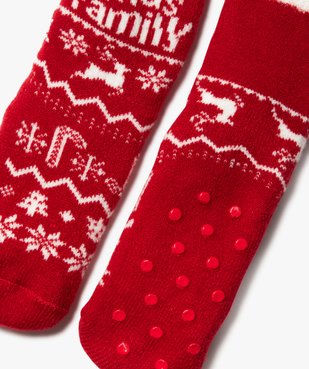 Chaussettes de Noël avec intérieur chaud et patins antidérapants femme vue2 - GEMO(HOMWR FEM) - GEMO