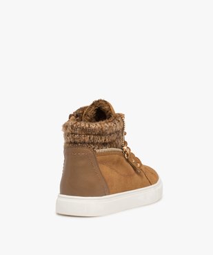 Baskets fille mid-cut fourrées à col en maille  vue4 - GEMO (ENFANT) - GEMO