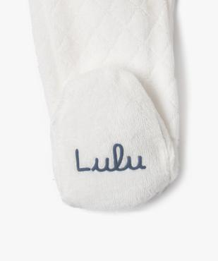 Pyjama en velours à col chemise bébé - LuluCastagnette vue3 - LULU CASTAGNETTE GEMO FOR GOOD - GEMO