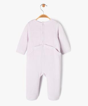 Pyjama dors-bien en velours avec message bébé fille vue3 - PREMIER PRIX BY GEMO - GEMO