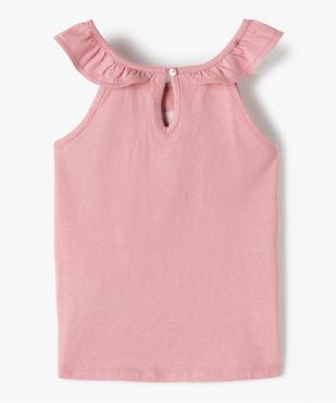 Débardeur fille à col volanté et broderies vue3 - GEMO (ENFANT) - GEMO