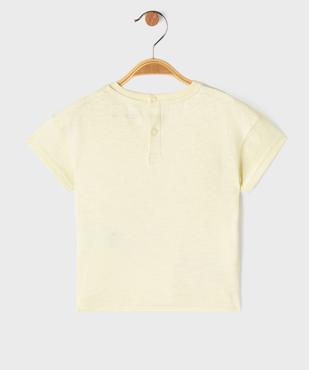 Tee-shirt manches courtes avec motif brodé bébé garçon vue3 - GEMO(BEBE DEBT) - GEMO
