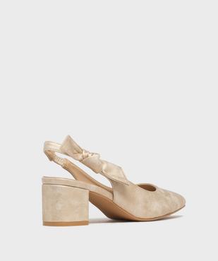 Escarpins à bout pointu et talon ouvert femme vue4 - VALENTINA BALDA - GEMO