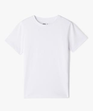 Tee-shirt à manches courtes en coton uni garçon vue1 - GEMO 4G GARCON - GEMO