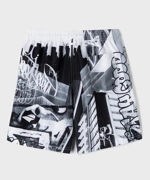 Short de surf à motif urbain garçon vue4 - GEMO (JUNIOR) - GEMO