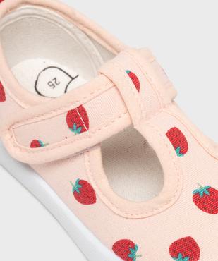 Tennis babies en toile à motifs fraises fermeture scratch fille - Lovely Wings vue6 - LOVELY WINGS GEMO FOR GOOD - GEMO