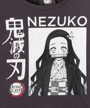 Tee-shirt court à manches courtes avec motif manga fille - Devon Slayer vue2 - DEMON SLAYER - GEMO