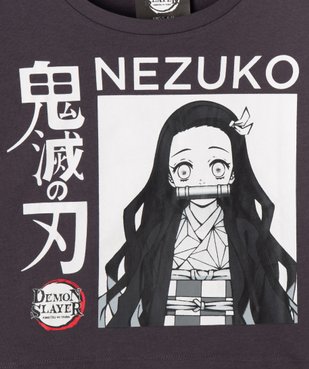 Tee-shirt court à manches courtes avec motif manga fille - Devon Slayer vue2 - DEMON SLAYER - GEMO