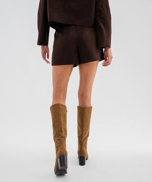 Short en suédine femme vue3 - GEMO(FEMME PAP) - GEMO