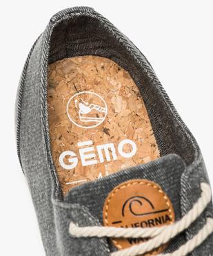 Baskets homme tige basse en toile avec lacets en corde vue6 - GEMO (CASUAL) - GEMO