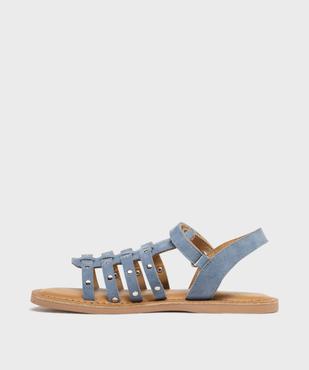 Sandales en cuir spartiates à brides cloutées fille - Lovely Wings vue3 - LOVELY WINGS GEMO FOR GOOD - GEMO