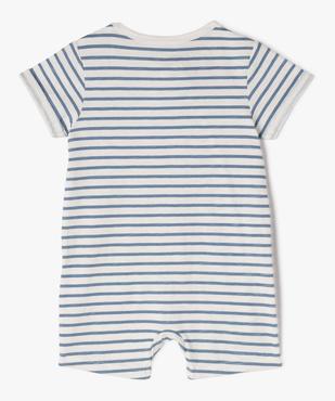Combishort en coton avec fermeture zippée bébé garçon (lot de 2) vue3 - GEMO(BB COUCHE) - GEMO