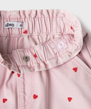 Short ample imprimé avec taille paper bag ajustable fille vue2 - GEMO (ENFANT) - GEMO