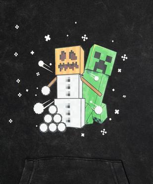 Sweat à capuche avec motifs et inscription garçon - Minecraft vue3 - MINECRAFT - GEMO