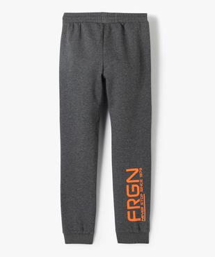 Pantalon de jogging garçon en molleton extensible - Freegun vue3 - FREEGUN - GEMO