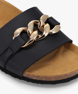 Mules femme à talon plat et bride avec chaîne métallique vue6 - GEMO (CASUAL) - GEMO