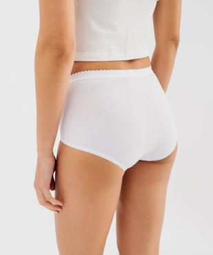 Culotte maxi en coton stretch et dentelle femme - Sloggi vue4 - SLOGGI - GEMO