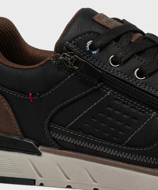 Baskets basses de ville à lacets et zip homme - Urban Steps vue6 - URBAN STEPS - GEMO